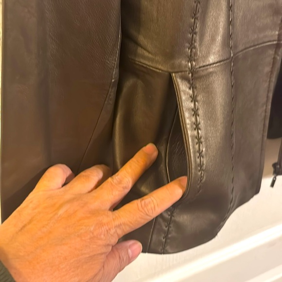 NWOT Bronze soft leather jacket - Coldwater Creek - Size Small - Picture 4 of 13